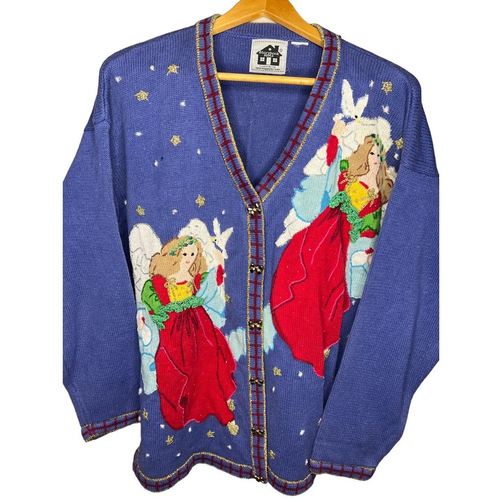 Storybook Knit exclusive for Home Shopping Networks (no tags)2XL purple cardigan